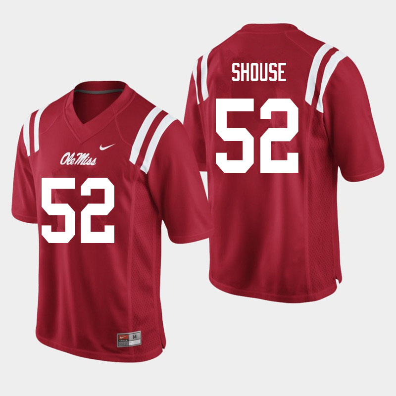 Ole Miss Rebels #52 Luke Shouse College Football Jerseys Sale-Red